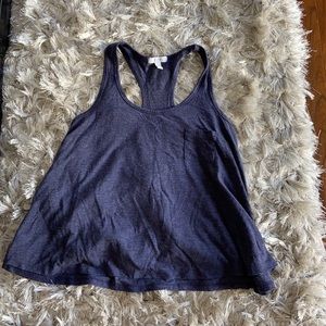 Delia’s Navy Blue Razorback Tank Top with Front Chest Pocket Detail